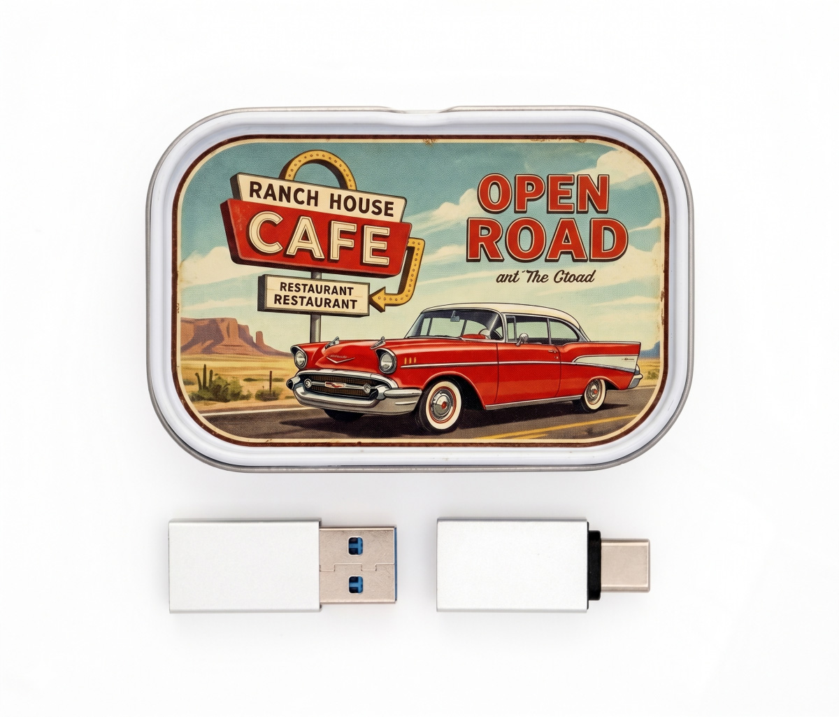 2 usb adapters in retrodoosje